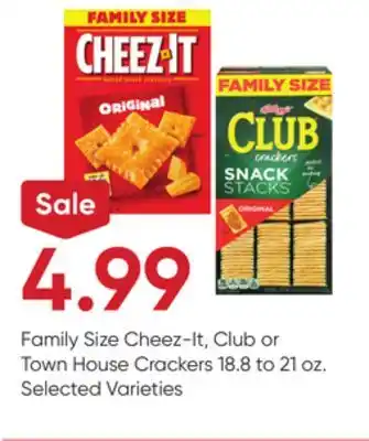 Stater Bros Family size cheez-it, club or town house crackers offer