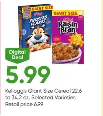 Stater Bros Kellogg's giant size cereal offer
