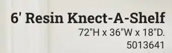 Ace Hardware 6' resin knect-a-shelf offer