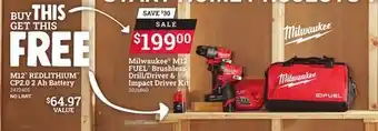 Ace Hardware Milwaukee m12 fuel brushless drill/driver & impact driver kit offer