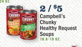 Heinen's Campbell's chunky healthy request soups offer