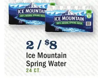 Heinen's Ice mountain spring water offer