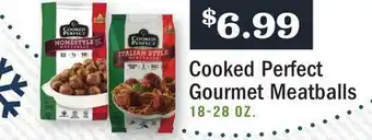 Heinen's Cooked perfect gourmet meatballs offer