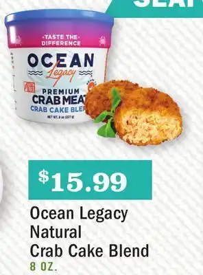 Heinen's Ocean legacy natural crab cake blend offer