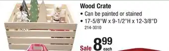 Menards Wood crate offer