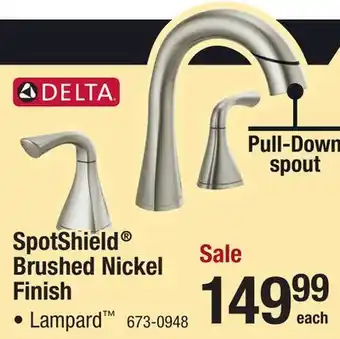 Menards Spotshield brushed nickel finish offer