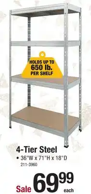 Menards 4-tier steel offer
