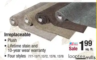 Menards Irreplaceable offer