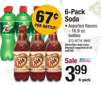 Menards 6-pack soda offer