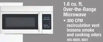 Menards 1.6 cu. ft. over-the-range microwave offer