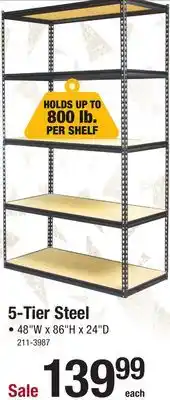 Menards 5-tier steel offer