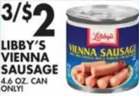 Pioneer Supermarkets Libby's Vienna Sausage 4.6 oz offer