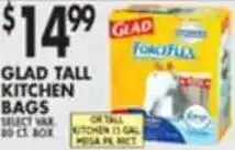 Pioneer Supermarkets Glad Tall Kitchen Bags offer