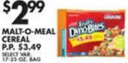 Pioneer Supermarkets Malt-O-Meal Cereal P.P. S3.49 offer