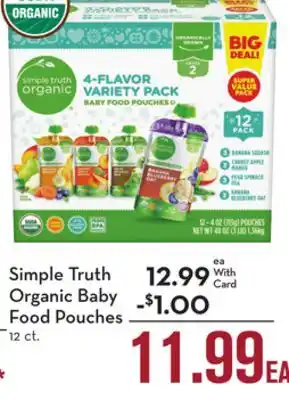 Mariano's Simple truth organic baby food pouches offer