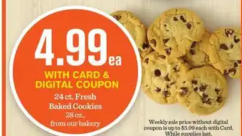 Mariano's 24 ct. fresh baked cookies offer