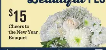 Mariano's Cheers to the new year bouquet offer