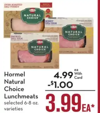 Mariano's Hormel natural choice lunchmeats offer