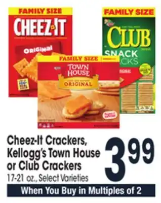 Jewel-Osco Cheez-it crackers, kellogg's town house or club crackers offer