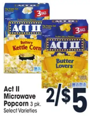 Jewel-Osco Act ii microwave popcorn offer
