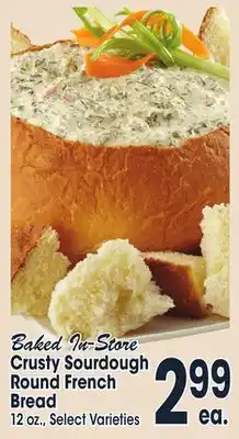 Jewel-Osco Crusty sourdough round french bread offer