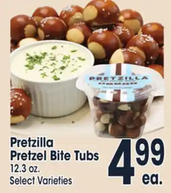 Jewel-Osco Pretzilla pretzel bite tubs offer