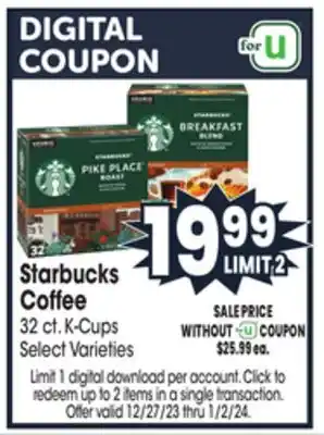 Jewel-Osco Starbucks coffee offer
