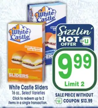 Jewel-Osco White castle sliders offer