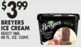 Pioneer Supermarkets Breyers Ice Cream offer