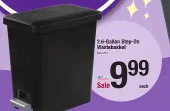 Menards 2.6-gallon step-on wastebasket offer