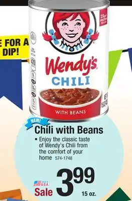 Menards Chili with beans offer