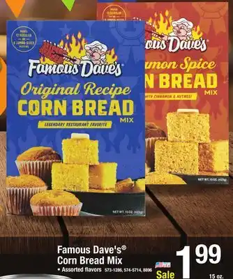 Menards Famous dave's corn bread mix offer