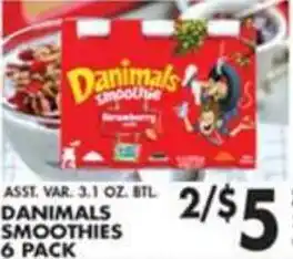 Pioneer Supermarkets Danimals Smoothies offer