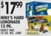 Pioneer Supermarkets Mike's Hard Lemonade offer