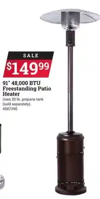 Ace Hardware 91 48,000 btu freestanding patio heater offer