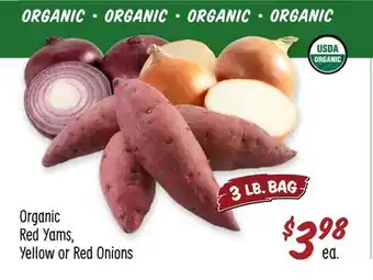 Sprouts Farmers Market Organic red yams, yellow or red onions offer