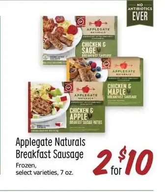 Sprouts Farmers Market Applegate naturals breakfast sausage offer