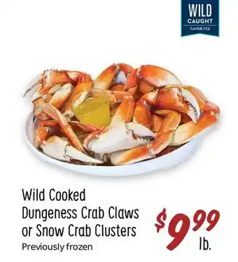 Sprouts Farmers Market Wild cooked dungeness crab claws or snow crab clusters offer