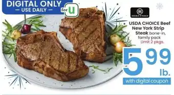 Albertsons USDA CHOICE Beef New York Strip Steak offer