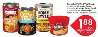 Albertsons Campbell's Well Yes! Soup offer