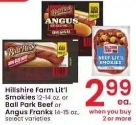 Albertsons Hillshire Farm Lit'l Smokies offer