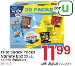 Albertsons Frito Snack Packs Variety Box offer