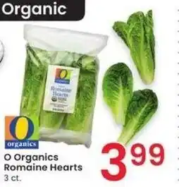 Albertsons o Organics Romaine Hearts offer