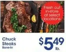 Price Rite Chuck Steaks Bone-In offer