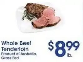 Price Rite Whole Beef Tenderloin offer