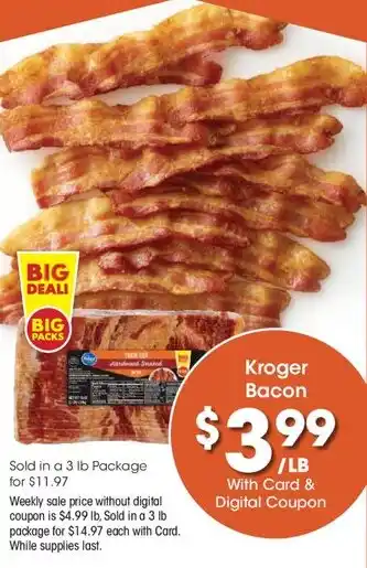 King Soopers Kroger Bacon offer