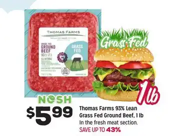 Grocery Outlet Thomas farms 93% lean grass fed ground beef offer