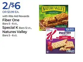 Fiber one bars special k bars natures valley