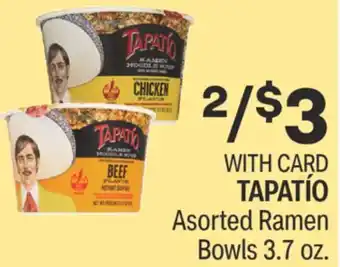 CVS Tapatío asorted ramen bowls 3.7 oz offer