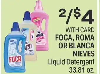 CVS Foca, roma or blanca nieves liquid detergent 33.81 oz offer
